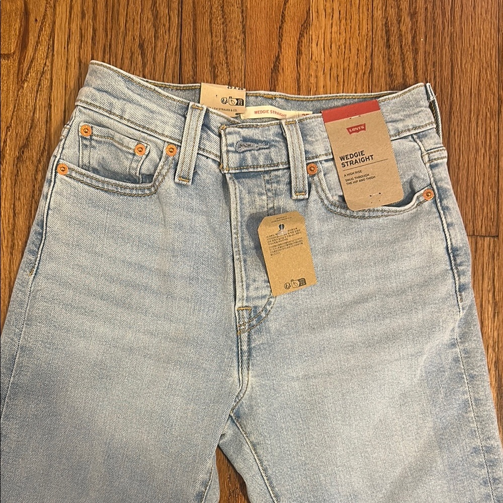 Levi's Light Blue Wedgie Straight Jeans